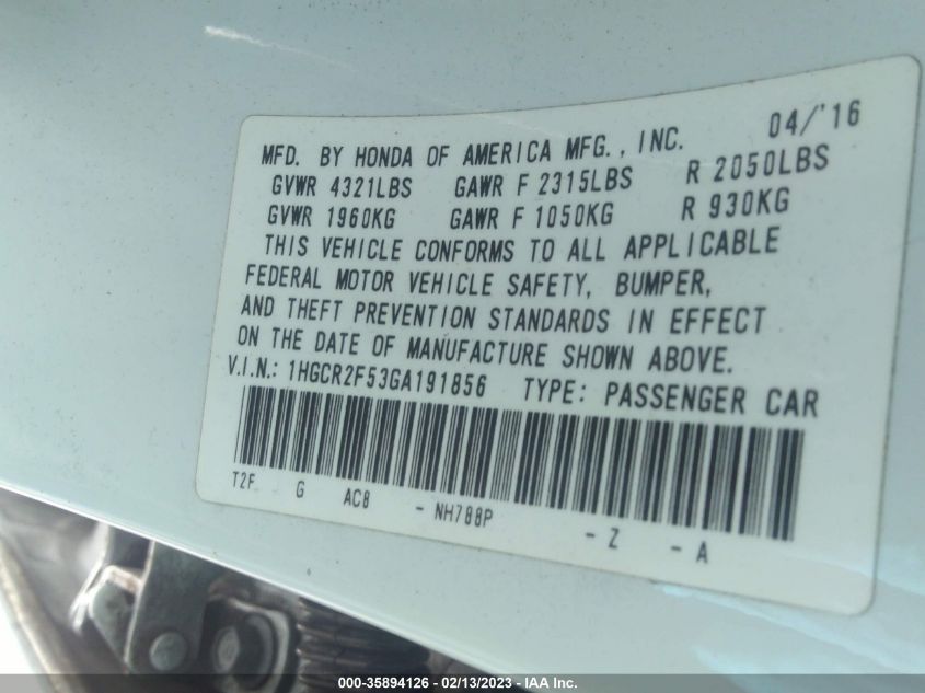 Honda Accord 2016г.