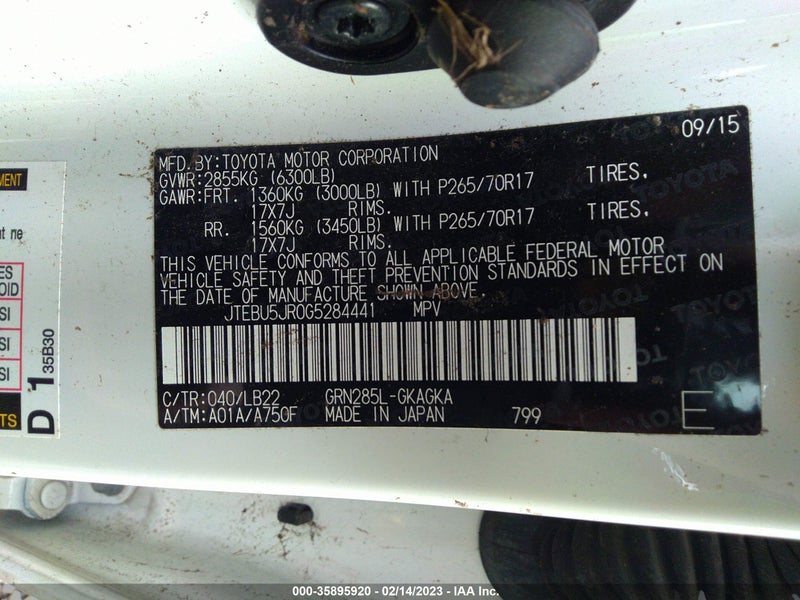 Toyota 4Runner 2016г.