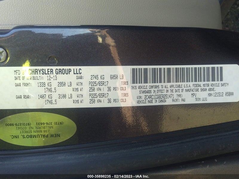 Chrysler Town & Country 2014г.