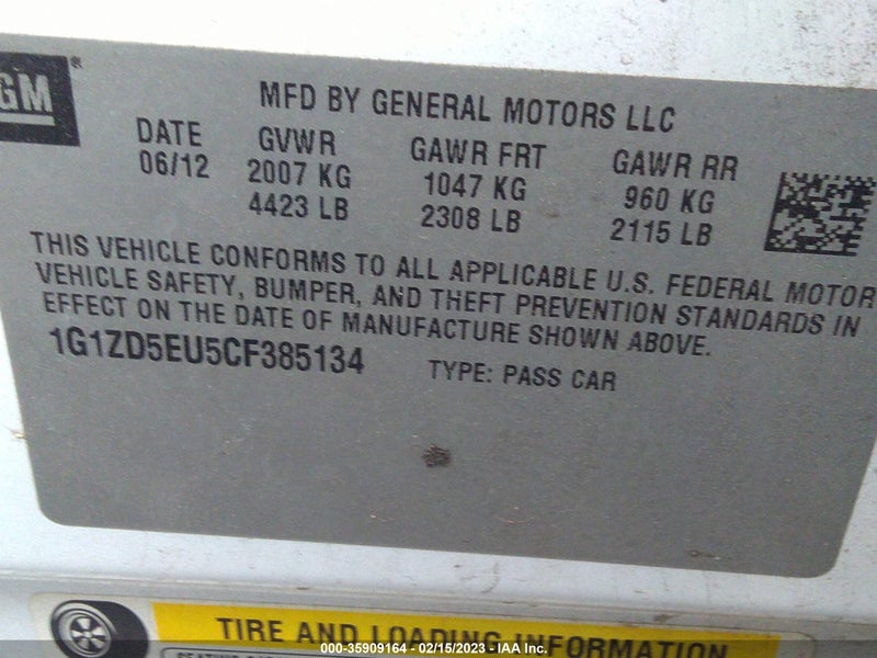 Chevrolet Malibu 2012г.