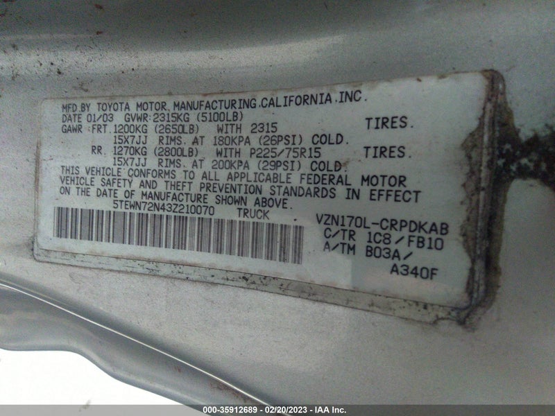 Toyota Tacoma 2003г.