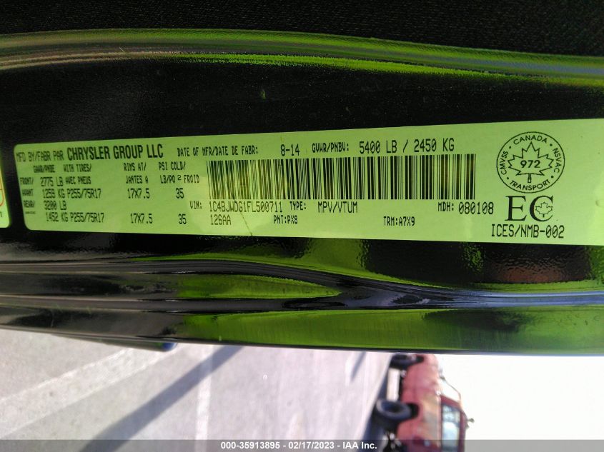 Jeep Wrangler 2015г.