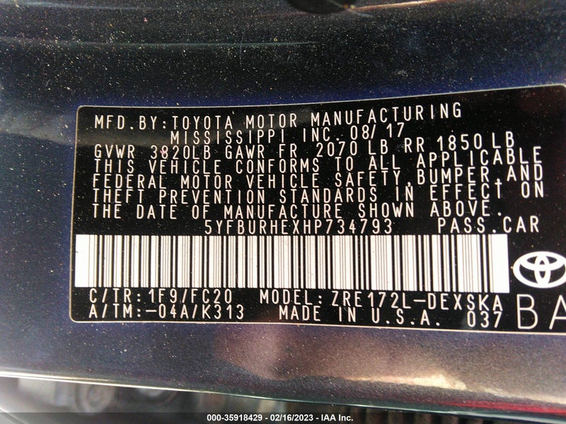 Toyota Corolla 2017г.