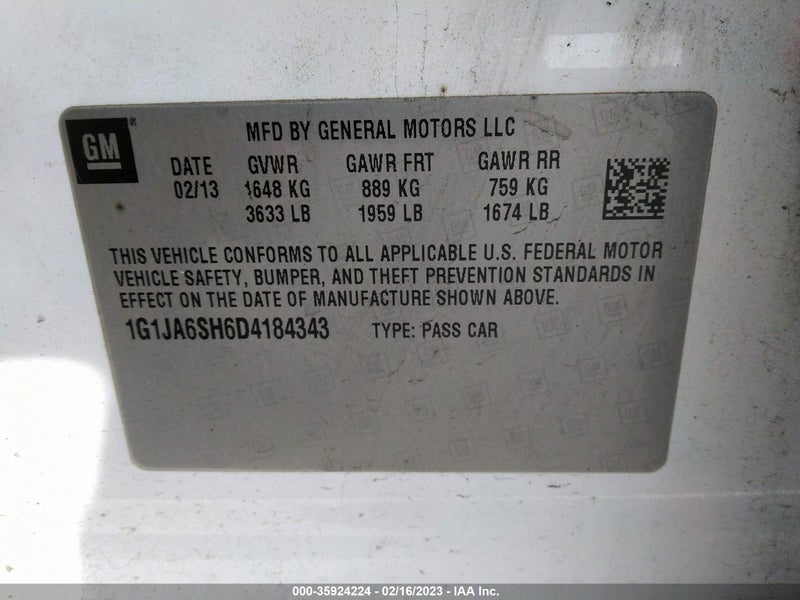 Chevrolet Sonic 2013г.