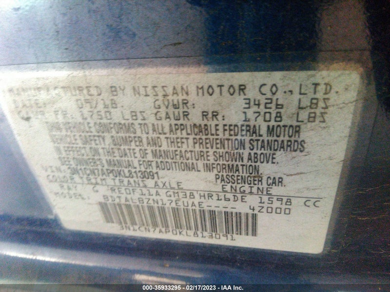 Nissan Versa 2019г.