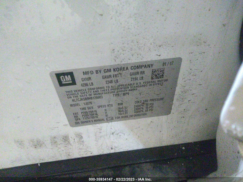 Chevrolet Trax 2017г.