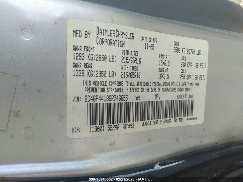 Dodge Grand Caravan 2006г.