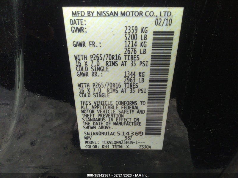 Nissan Xterra 2010г.