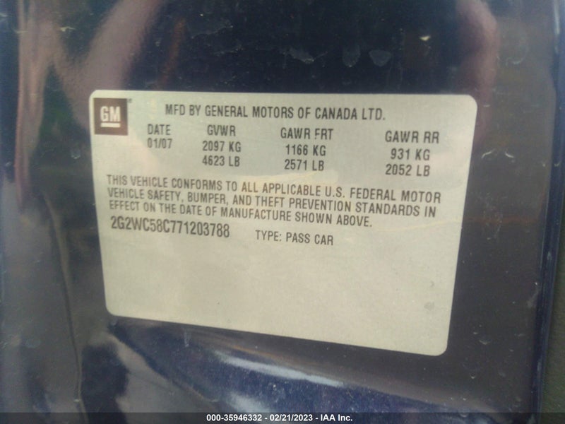 Pontiac Grand Prix 2007г.