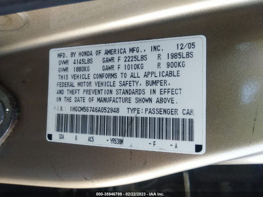 Honda Accord 2006г.