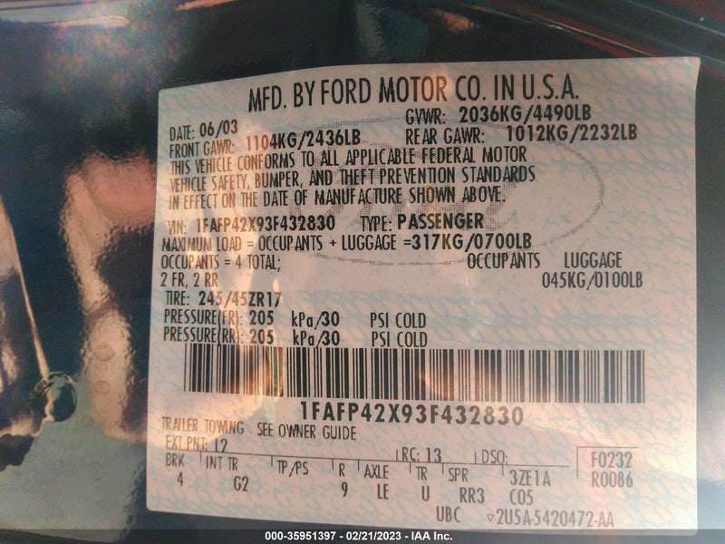 Ford Mustang 2003г.