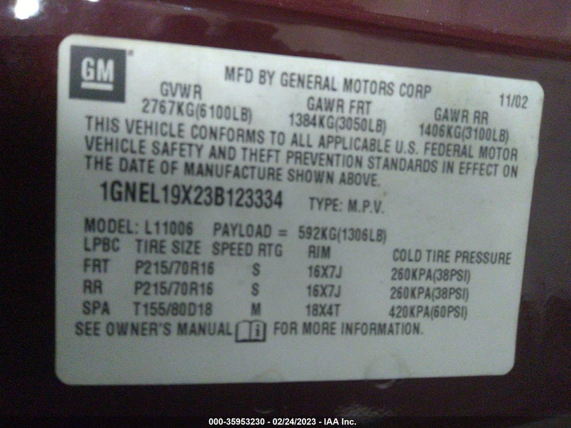 Chevrolet Astro 2003г.