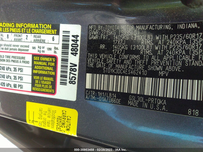 Toyota Sienna 2014г.