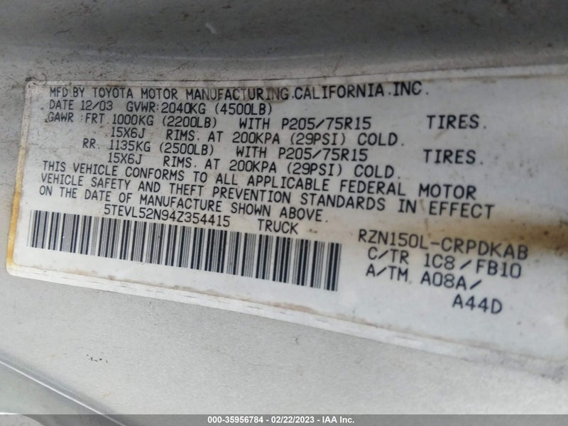 Toyota Tacoma 2004г.