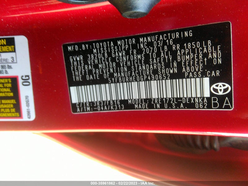 Toyota Corolla 2016г.