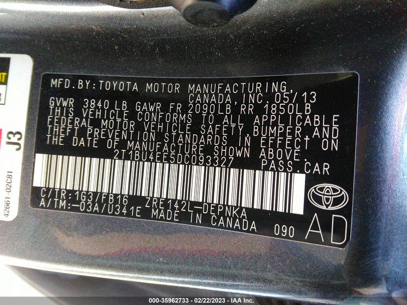 Toyota Corolla 2013г.