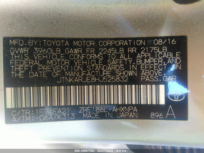 Toyota Corolla 2017г.