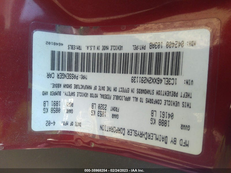 Chrysler Sebring 2002г.