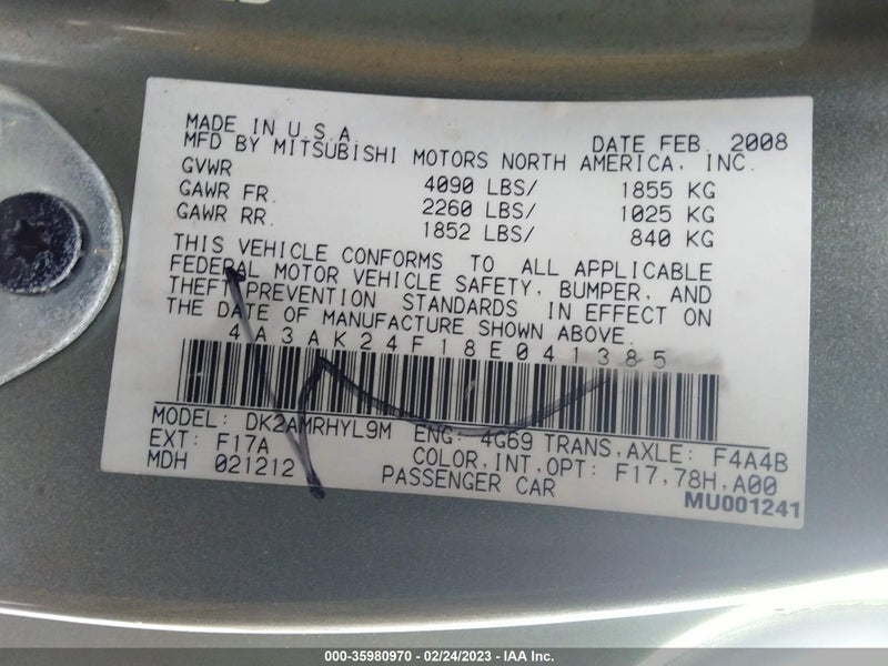 Mitsubishi Eclipse 2008г.