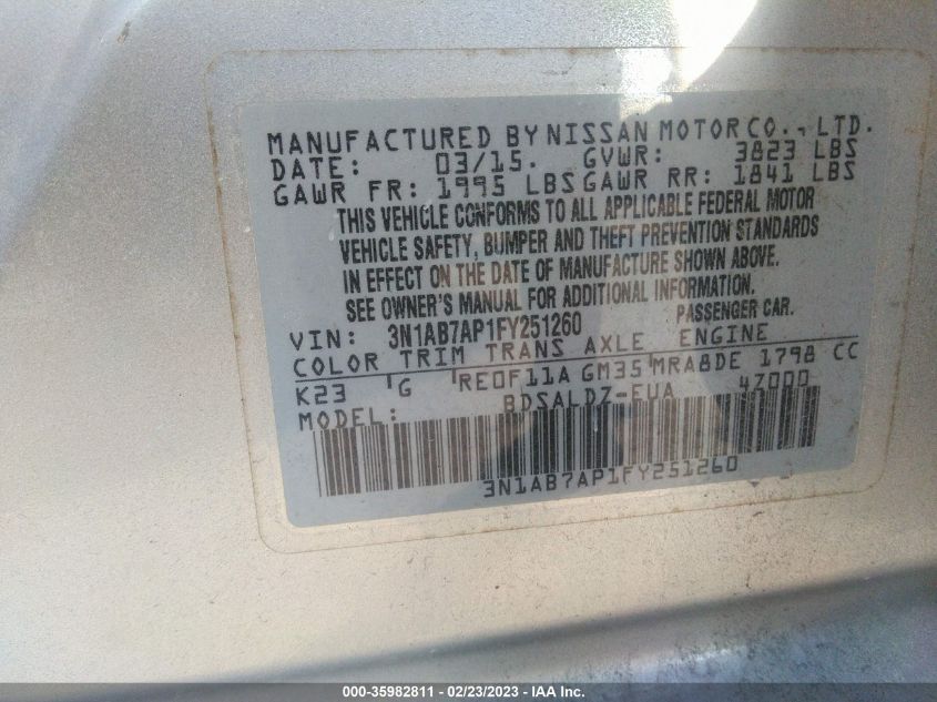 Nissan Sentra 2015г.