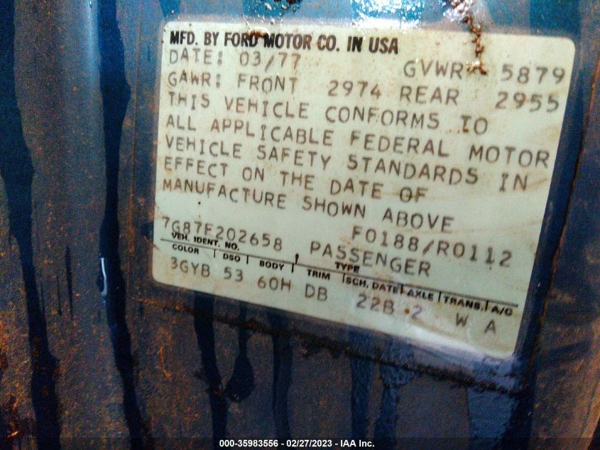 Ford Thunderbird 1977г.