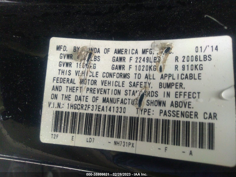 Honda Accord 2014г.