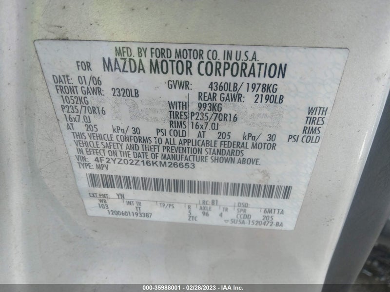 Mazda Tribute 2006г.