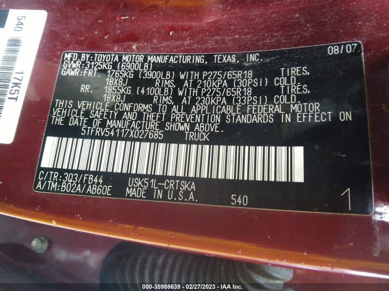 Toyota Tundra 2007г.