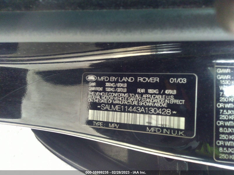 Land Rover Range Rover 2003г.