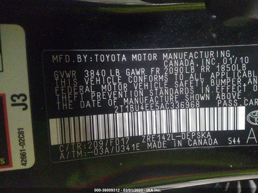 Toyota Corolla 2010г.