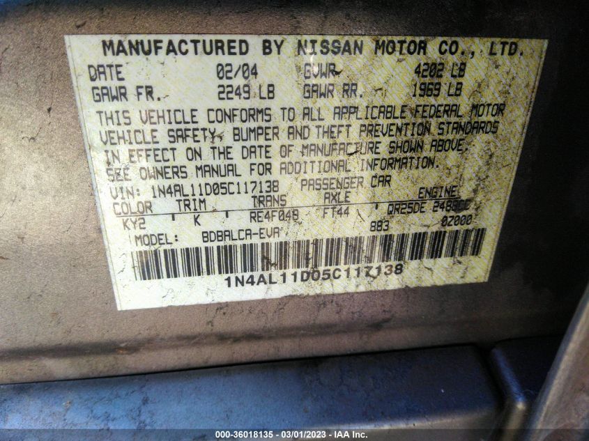 Nissan Altima 2005г.