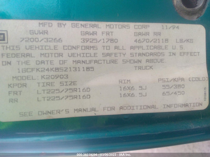 Chevrolet C/K 2500 1995г.