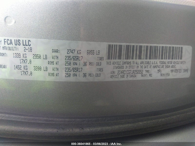 Chrysler Pacifica 2018г.