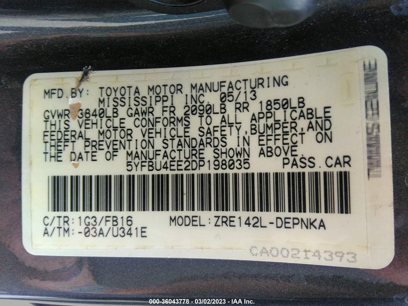 Toyota Corolla 2013г.