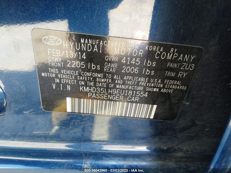 Hyundai Elantra 2014г.