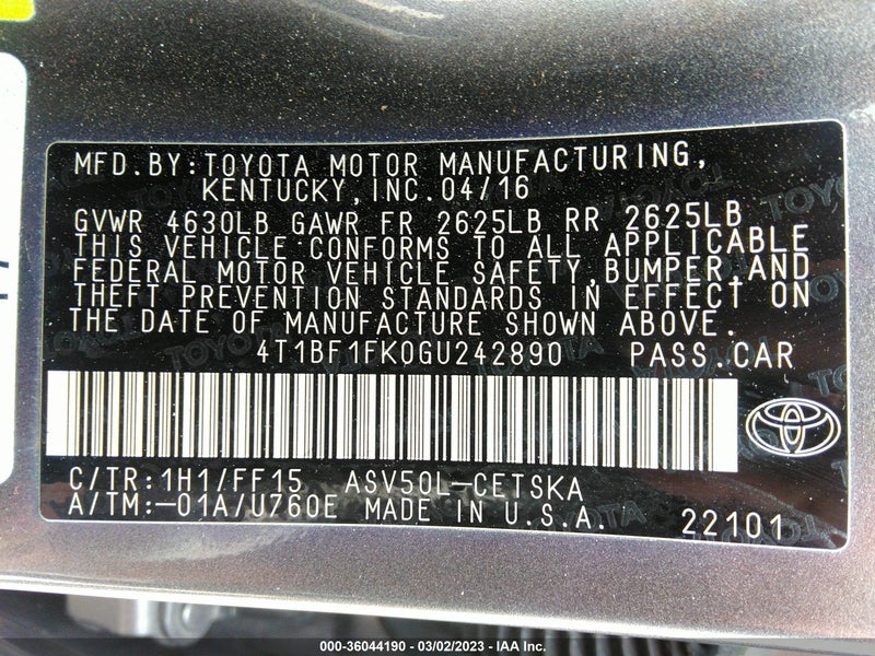 Toyota Camry 2016г.