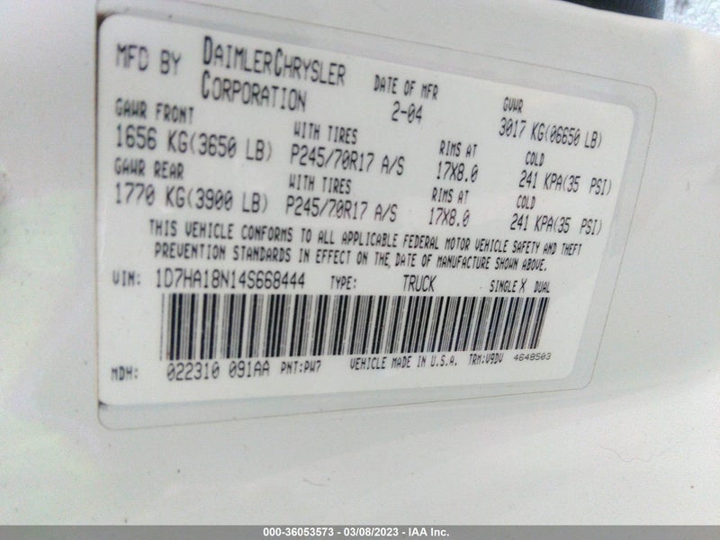 Dodge Ram 1500 2004г.