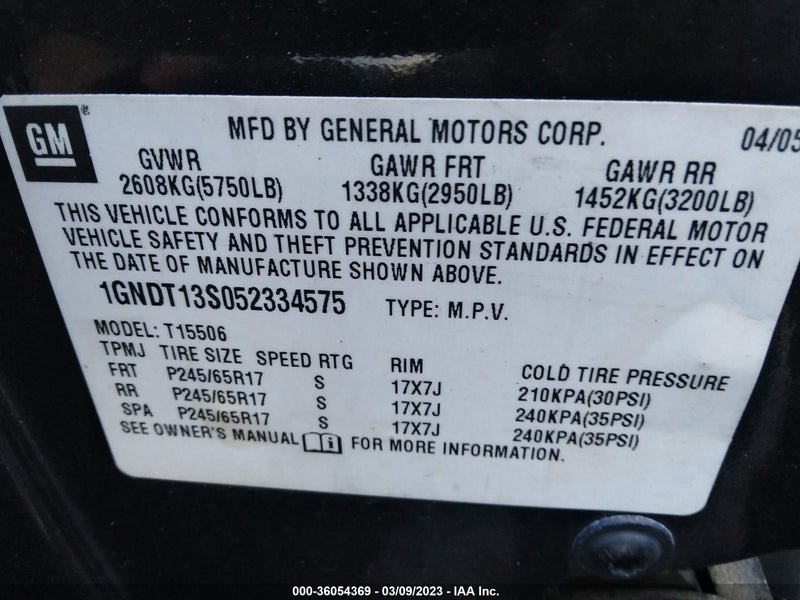 Chevrolet Trailblazer 2005г.