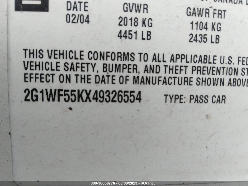 Chevrolet Impala 2004г.