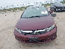 2HGFB2F93CH****** Wrecked 2012 Honda Civic in Texas State