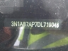 3N1AB7AP7DL****** Wrecked 2013 Nissan Sentra in Georgia State